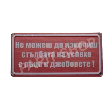 Табела - НЕ МОЖЕШ ДА ИЗКАЧИШ СТЪЛБАТА НА УСПЕХА